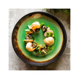 Farfurie Fine Dine, Beryl diametru 254 mm, portelan, decorat manual