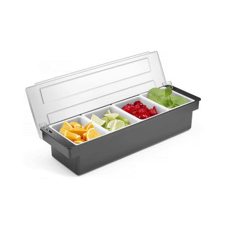 Cutie ingrediente cu 4 compartimente, Bar , 480x150x(H)100mm