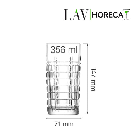 Pahar înalt Glasgow 356 ml, LAV