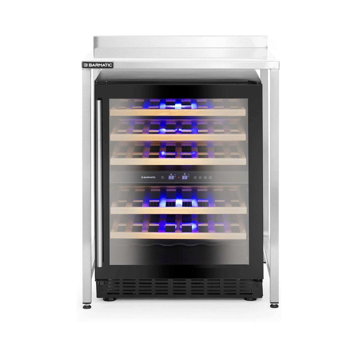 Masă de bar Oxygen Construction, argintie 700x650x(H)900 mm, Barmatic