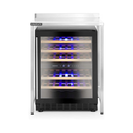 Masă de bar Oxygen Construction, argintie 700x650x(H)900 mm, Barmatic