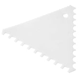 Razuitor aluat Hendi triunghiular cu margini zimtate, dinti mici, 110x110mm, 6 buc/set