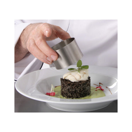 Forma Inel decorare alimente / prajituri, diametru 90x50(H) mm, Hendi, Inox