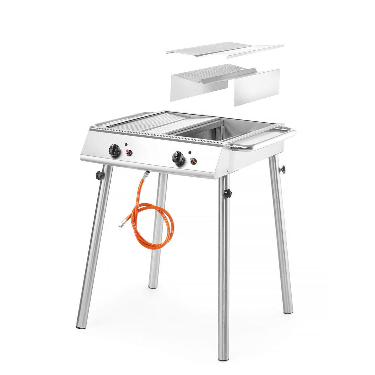 Gratar pe gaz Xantos, HENDI, 9,5kW, 770x710x(H)870mm