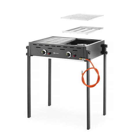 Gratar pe gaz Roast-Master Pro Black, HENDI, negru, 11,6 kW, 790x560x(H)900mm