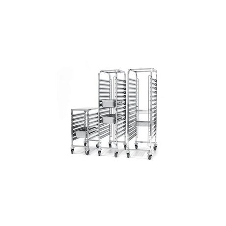 Carucior mobil pt debarasare tavi - pt 15 tavi 60x40 cm- structura inox - 690x515x(H)1695 mm, Hendi