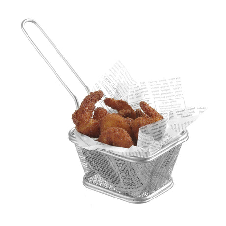 Cos Hendi tip friteuza, pentru servire snacks, inox, 105x90x(h)60 mm