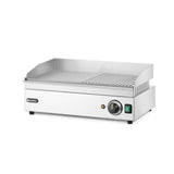 Gratar electric HENDI, Kitchen  1/2 neted, 1/2 striat 220-240V/2400W, 527x404x(H)233mm