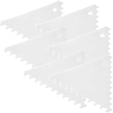 Razuitor aluat Hendi triunghiular cu margini zimtate, dinti mici, 110x110mm, 6 buc/set