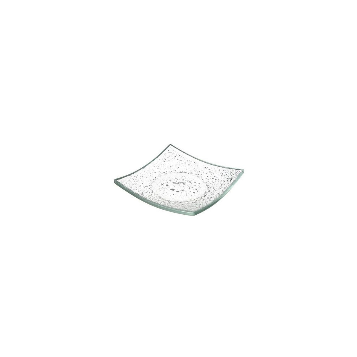 Farfurie patrata din sticla transparenta Vetro fingerfood, Fine Dine 80x80mm