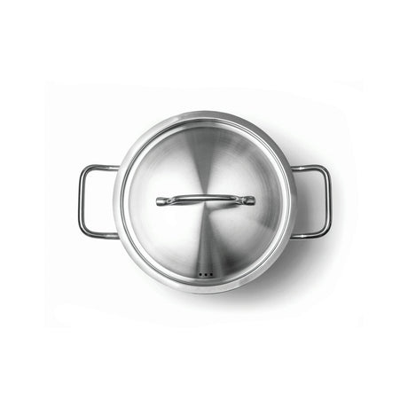 Oala profesionala cu capac, 15 Lit, 32 cm diametru x 19 cm inaltime, inox, gama Hendi Kitchen Line