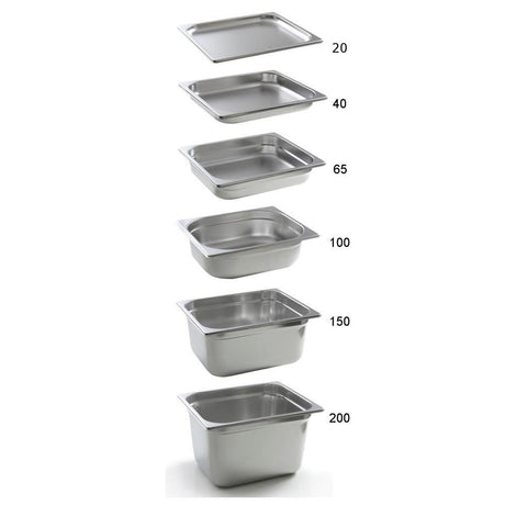 Tava Hendi Gastronorm GN 1/4 65 mm 1.8 lt - gama Profi Line, otel inoxidabil