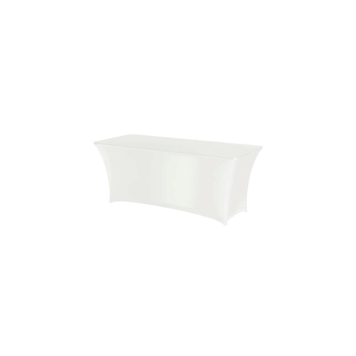 Fata de masa tip husa, alba pentru masa dreptunghiulara, Hendi, 1500x760x(H)730mm, 90% micro poliester / 10% elastan