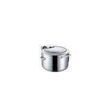 Chafing dish rotund pentru inducție cu capac din sticlă De Luxe, 9 l Fine Dine