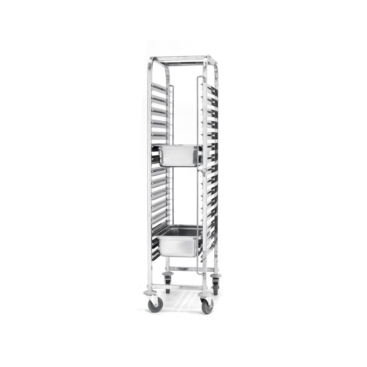 Carucior debarasare tavi, capacitate 15 tavi x GN 1/1(530x325mm), inox, 615x450x(H)1695 mm, Hendi