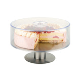 Capac pentru platou tort, Hendi, plastic transparent, diam. 30x(H)11 cm
