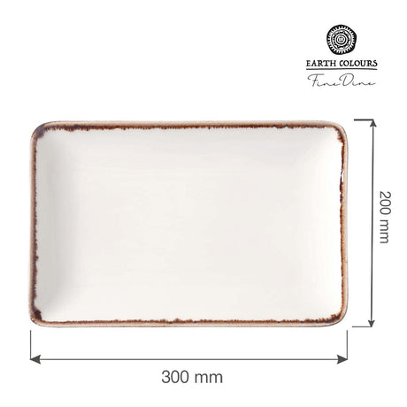 Farfurie dreptunghiulara Vanilla, 300x200 mm Fine Dine