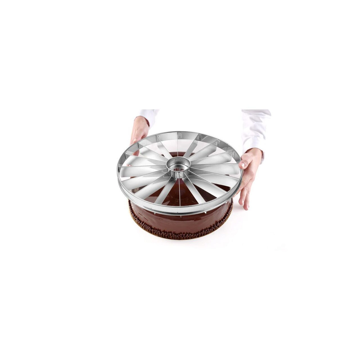Taietor pentru prajituri/torturi/placinte, Hendi, inox, diamentru 320 mm, 12 portii egale