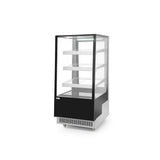 Vitrina frigorifica de prezentare interval temp. 2/6?C, 480 W corp inox, ARKTIC by Hendi, 650x805x(H)1445 mm, 300 Litri, Clasa energetica C