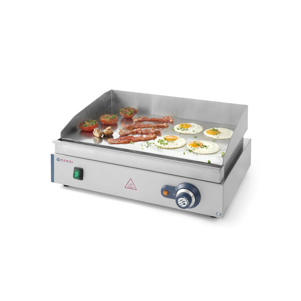 Gratar electric, suprafata neteda, 2400W, termostat 0-300 gr C, inox, 550x380x(H)240 mm, Hendi Blue Line