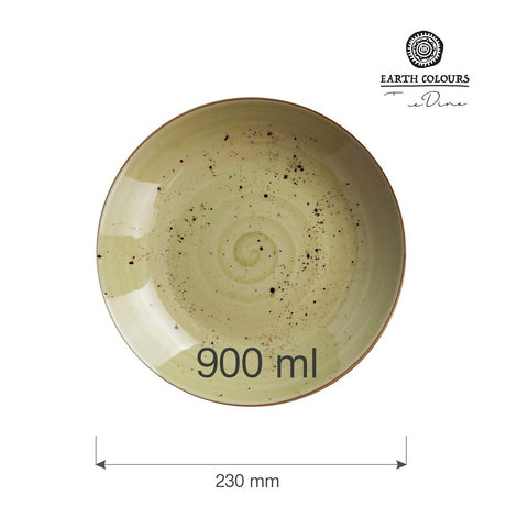 Farfurie semi-adanca Olive 230 mm, 900 ml Fine Dine