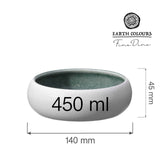 Bol Goro White Green 140 mm, 450 ml Fine Dine