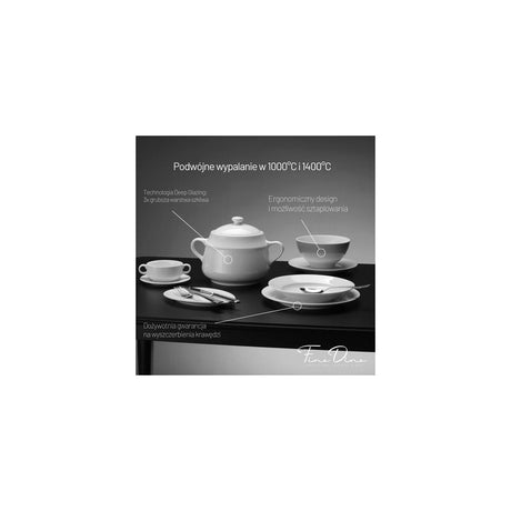 Farfurie ceramică cu margine înaltă Pure, 210mm Fine Dine