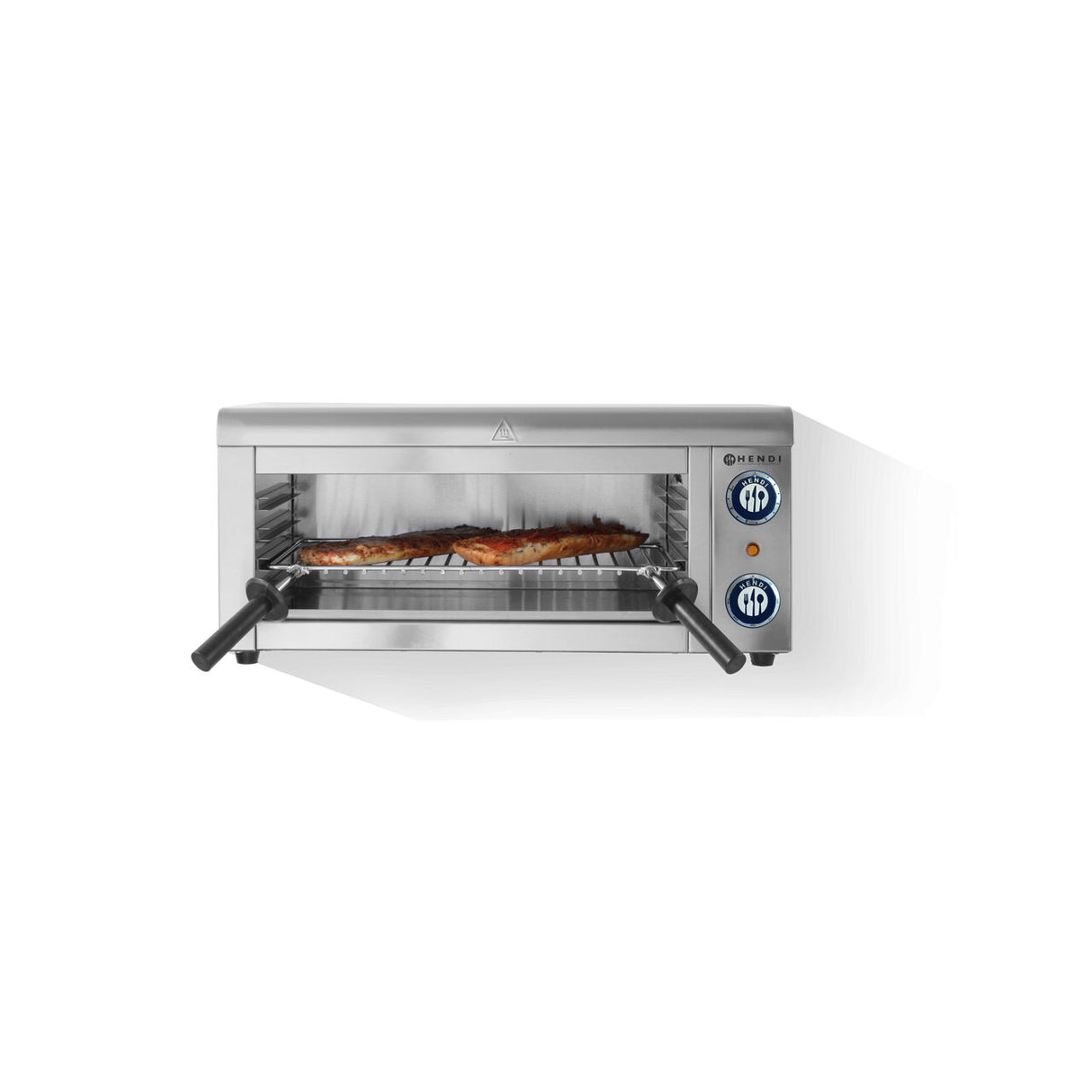 Cuptor/Salamandra Hendi montabila pe perete, 2000 W, temperatura reglabila 50-300 gr C, timer 30 min, 610x310x(H)280 mm