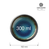 Farfurie Fine Dine pentru supa, colectia Lazur, diametru 152 mm, portelan decorat manual