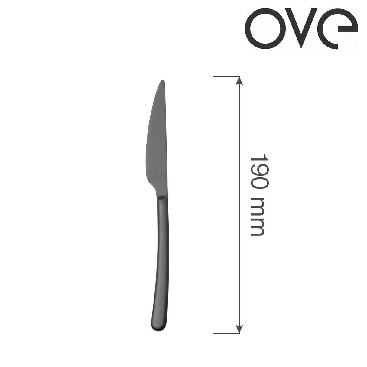 Cutit de desert Amarone Black, OVE, 190 mm