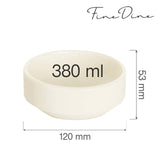 Bol stivuibil Fine Dine, Crema 380 ml, 120 mm