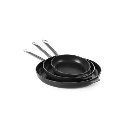 Tigaie Hendi pentru prajit, aluminiu, strat anti-aderent, maner din otel inoxidabil, 280 mm