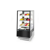 Vitrina frigorifica de prezentare interval temp. 2/6?C, 480 W corp inox, ARKTIC by Hendi, 650x805x(H)1445 mm, 300 Litri, Clasa energetica C