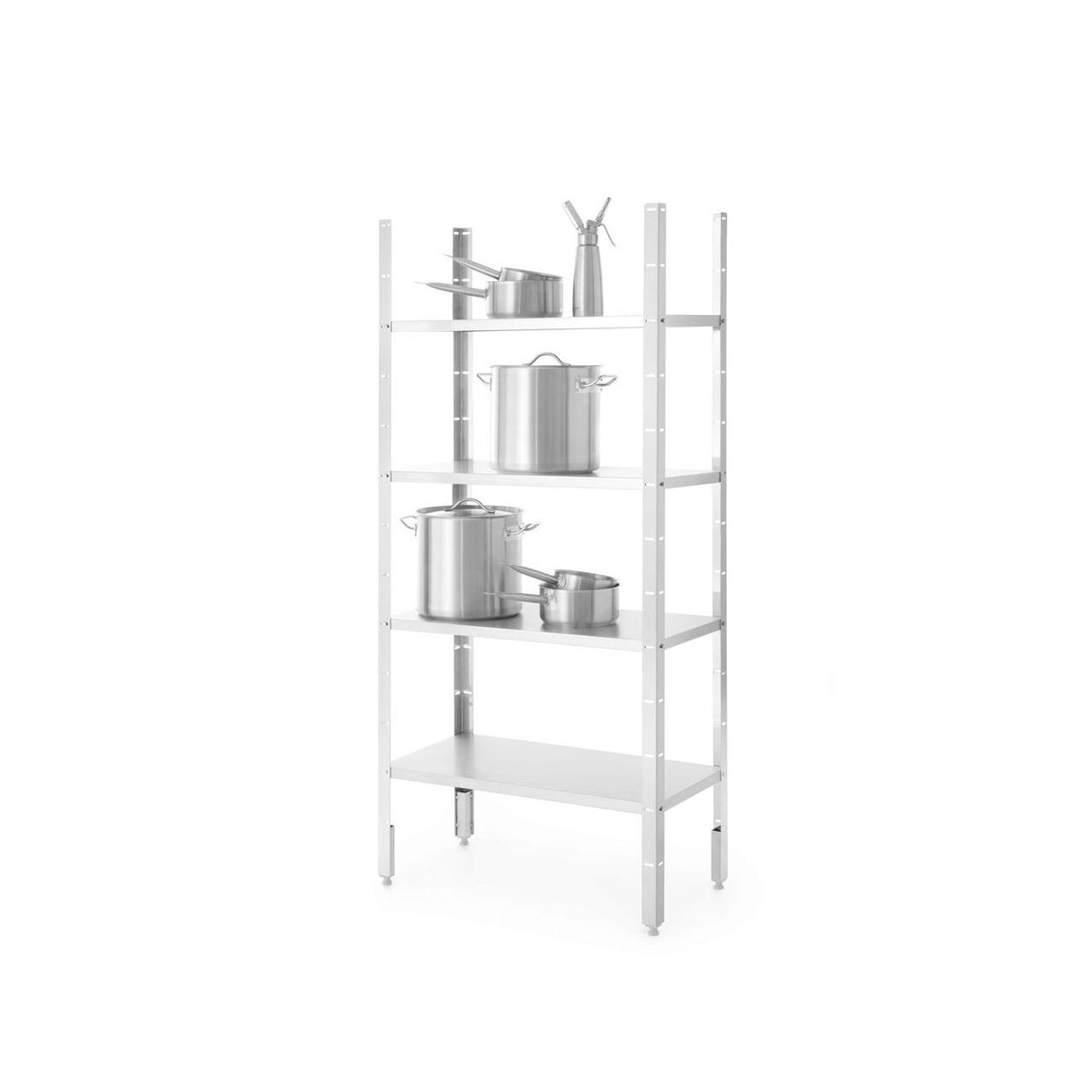 Raft inox Revolution, 4 polite, capacitate max 50kg/polita, 1200x500x(h)1800mm