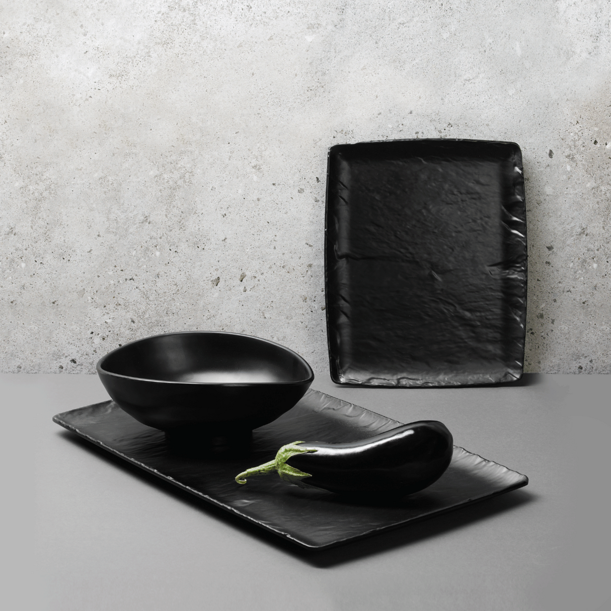 Bol bufet melamina, negru, 260x220x(h)95mm Fine Dine