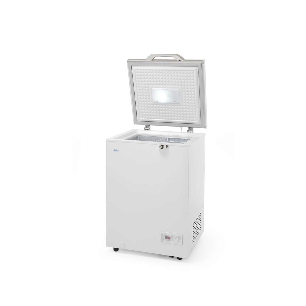 Lada frigorifica profesionala 93 L, interval racire -26 / -18 C, ARKTIC by Hendi, 65 W, corp aluminiu cu izolatie spuma de 70 mm, clasa energetica F, 574x608x845 mm, Clasa energetica F