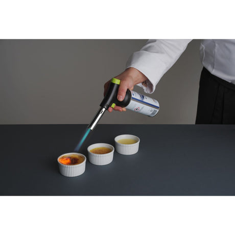 Arzator Creme-Brulee HENDI Jet, 185x65x(h)100 mm, aprindere automata, functioneaza cu butelii gaz