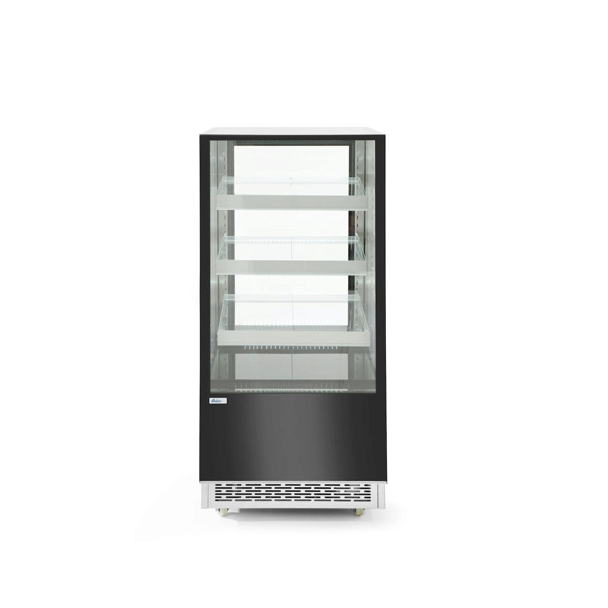 Vitrina frigorifica de prezentare interval temp. 2/6?C, 480 W corp inox, ARKTIC by Hendi, 650x805x(H)1445 mm, 300 Litri, Clasa energetica C