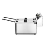 Friteuza electrica profesionala 2x6 litri 2x3300 W, termostat 0-190 gr C, corp inox, Hendi Kitchen Line, 550x430x(H)290 mm