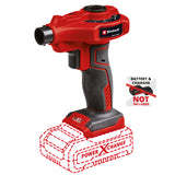 Pompa de aer pe acumulator Einhell CE-AP 150 Li-Solo Power X-Change, Li-ion, 18 V, debit de aer 670 l/min, presiune de functionare 0,05 bar, livrata fara acumulator sau incarcator
