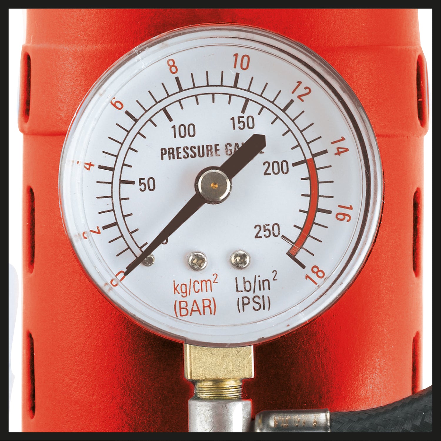 Compresor auto Einhell CC-AC 12V, manometru max. 18 bar, furtun de aer, 3 adaptoare, cablu de alimentare 2,90 m cu mufa pentru priza auro 12V