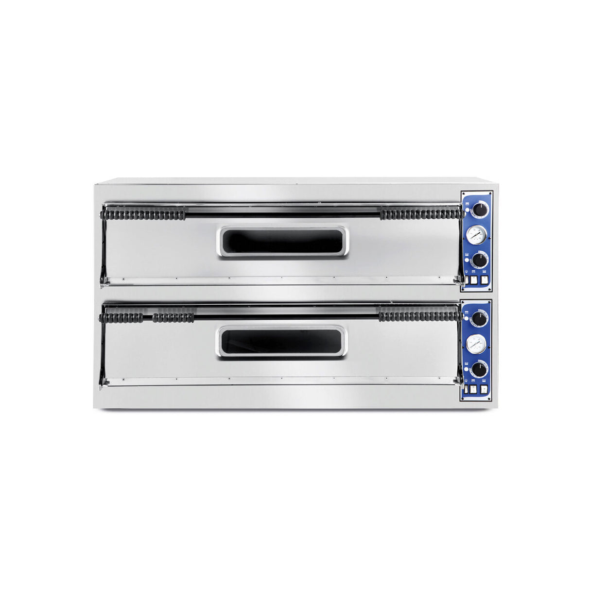 Cuptor profesional pizza Basic Slim Line Inox 2 camere 12000 W interval temperatura 50?C to 500?C Hendi 2x1080x410x(H)140 mm