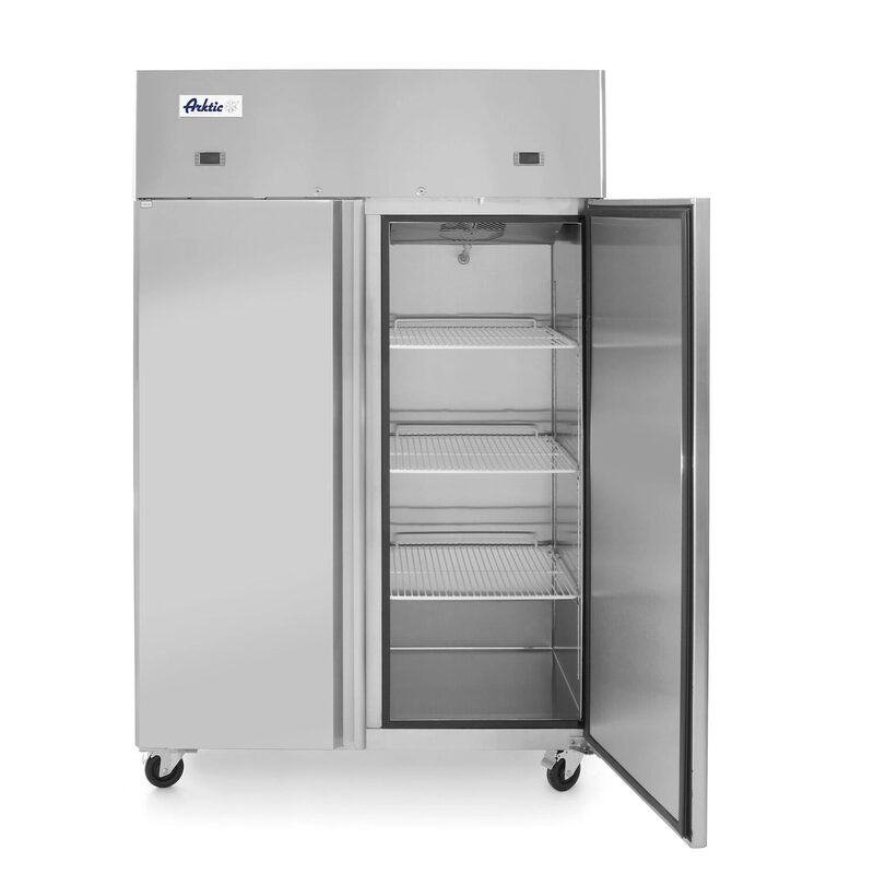 Frigider si congelator profesional Hendi Profi Line cu 2 usi 420+420 L 1200x745x(H)1950 mm otel inoxidabil -2/+8°C, -17˚/-22˚C 700 W 3 rafturi 510x525 mm incluse