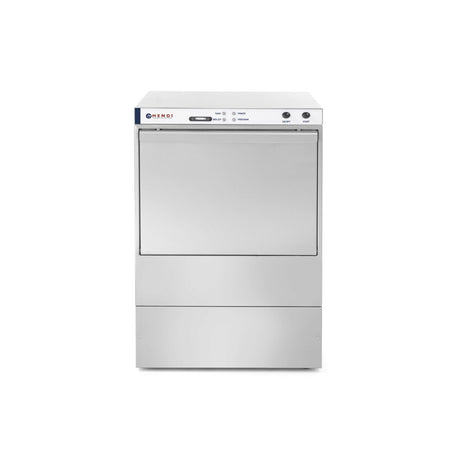 Masina profesionala de spalat vase K 50 cu pompa de evacuare 50 x 50 control electromecanic 400 W Hendi Inox 570x600(+370)x(H)830 mm