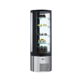 Vitrina frigorifica de prezentare interval temp. 2?/6?C, 460 W 360 l corp inox, ARKTIC by Hendi, 680x(H)1750, Clasa energetica C