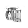 Set oala capac si cos pentru gatire la abur, otel inoxidabil 18/0 Hendi, ø160x(H)280 mm