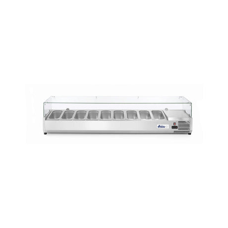 Vitrina prezentare Hendi, interval temp. -2/8?C, 180W, corp inox, ARKTIC by Hendi, 2005x395x(h)430 mm, 9 vase  GN 1/3