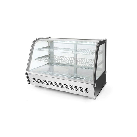 Vitrina rece pt prezentare, 120 lt, interval temp. 0-6 gr C, 160 W, corp inox, ARKTIC by Hendi, 707x570x(H)680mm, Clasa energetica B
