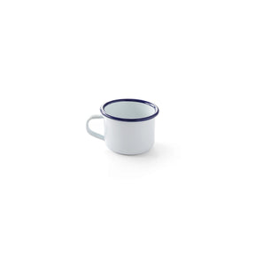 Ceasca emailata 120 ml, 70x(H)50 mm, model traditional alb / albastru, Hendi