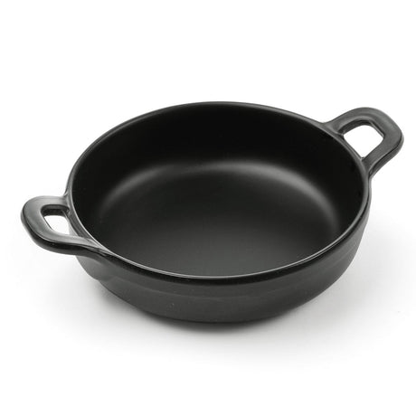 Vas servire in forma de mini-tigaie cu 2 manere, 189x147x(H)37 mm, melamina, Hendi Little Chef